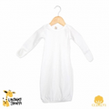 The Laughing Giraffe   Long Sleeve Cotton Newborn Baby Gowns with Mittens